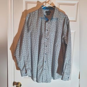 Paul Fredrick 100% Cotton Collared Long Sleeve Full Button